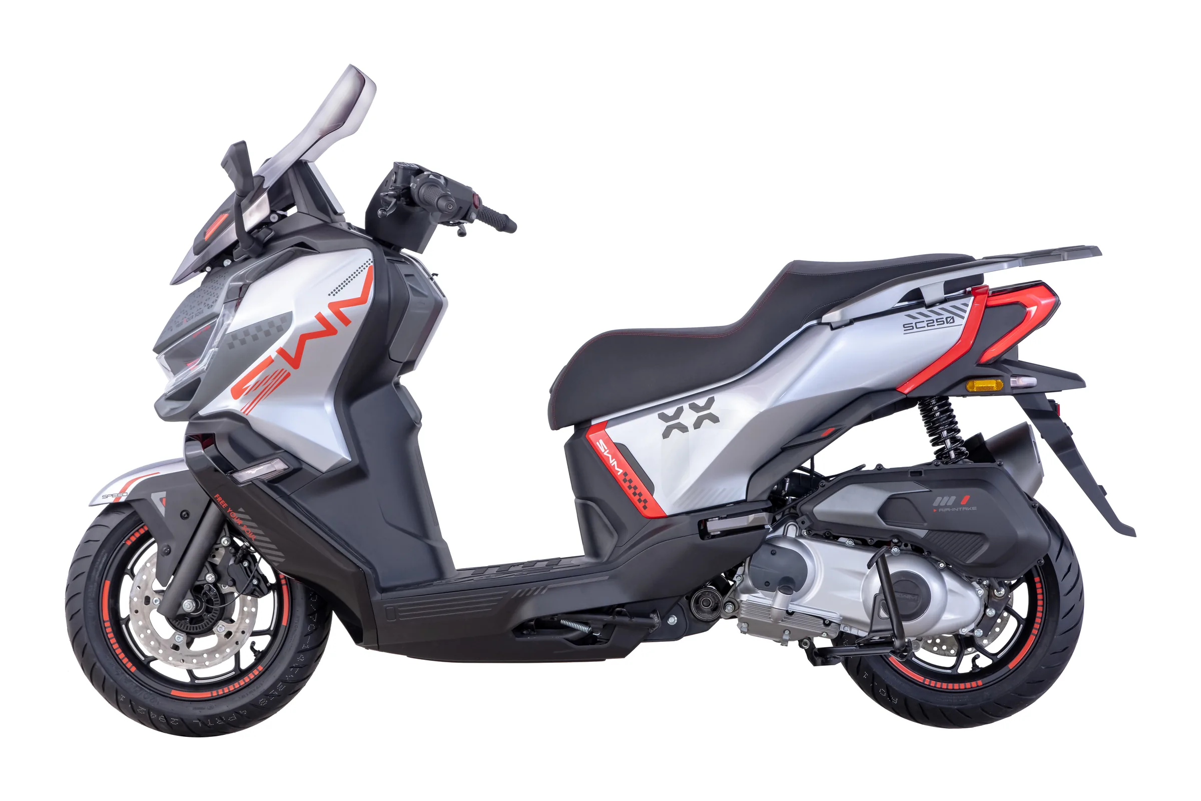 SWM Concept Scooter SC 250 — Ezüst / Piros